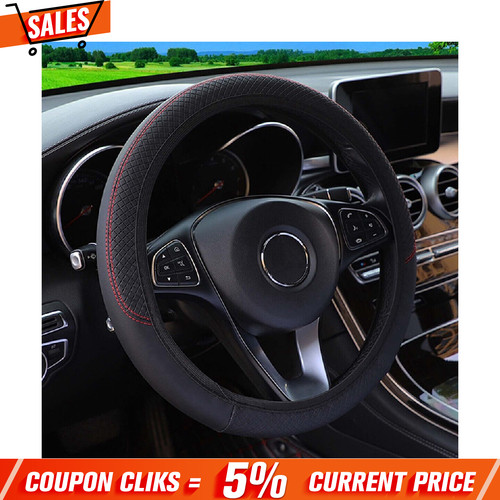 Black diy steering wheel cover - black,