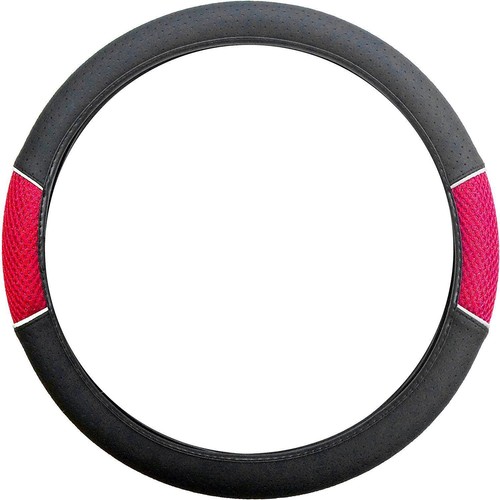 Red black steering wheel - black, cover