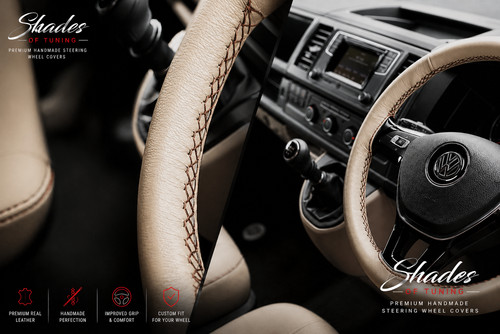 Leather steering wheel cover - leather,